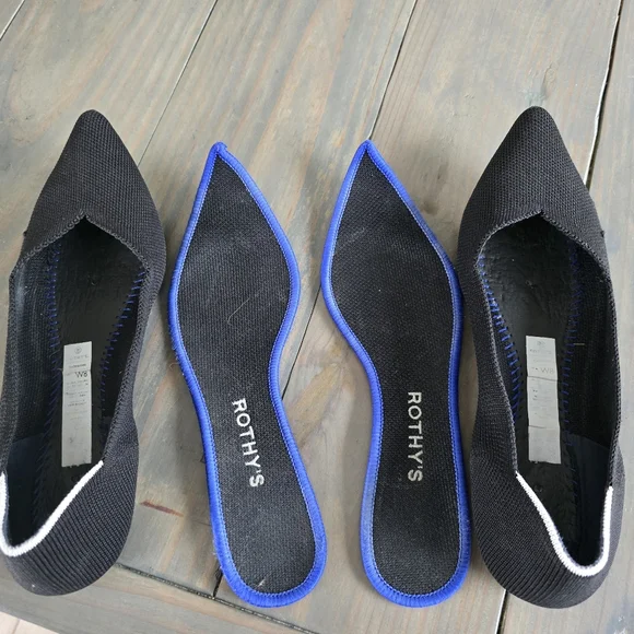 Rothys the point black ballerina flats size 8 - Picture 8 of 10